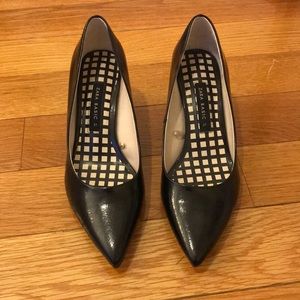 Zara patent leather block heel heels